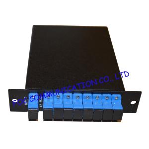 1*8 Fiber PLC Splitter LGX Type Rack Mount With SC / UPC Connector Low Insertion