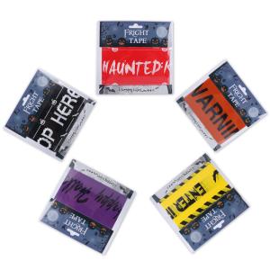 LDPE Halloween Keep Out Tape Banner , 0.04mm Plastic Halloween Fright Tape