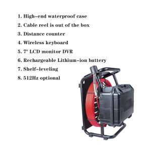 30m Reel H.264 Sewer Inspection Camera Plumbing Drain Camera With Meter Counter