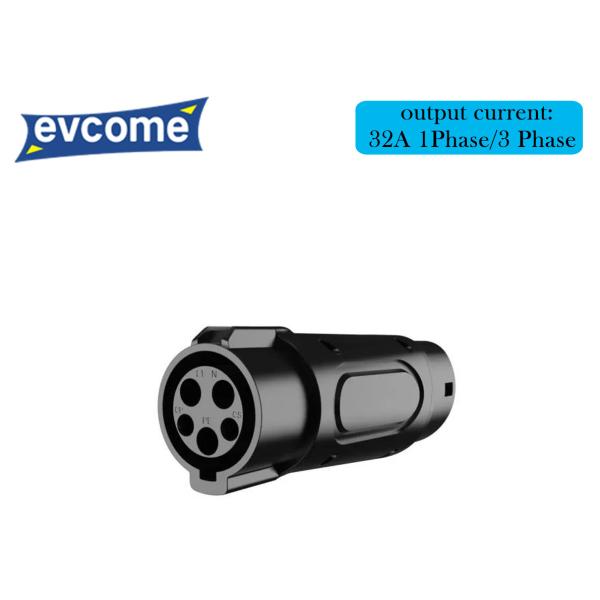 EVCOME Type 1 To Type 2 Adapter (32A 1 Phase 3 Phase ) Ev Charger Connector OEM