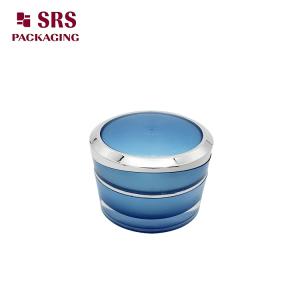 J031 China cosmetic packaging manufacturer,black emoty cream jar plastic