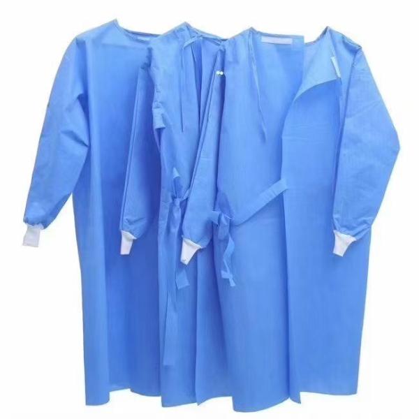 Buy AAMI Level 1 SMS Disposable Surgical Gowns With Cotton Cuff at wholesale prices
