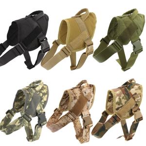 China Black Personalized Tactical Dog Harness 90cm 1000D Nylon on sale