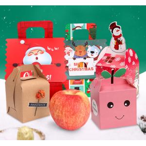 Eco Friendly Christmas gift CMYK Candy Packaging Box With Handle