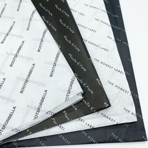 Recycled Thin 17gsm Logo Printed Tissue Paper black wine wrapping