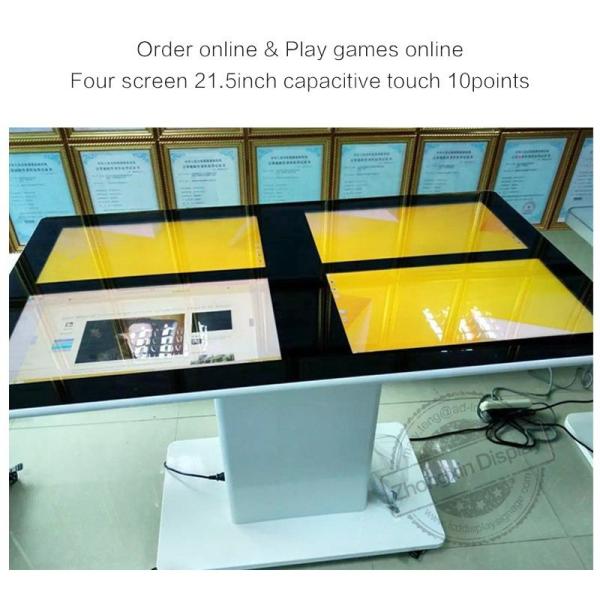 LCD Interactive Smart Touch Coffee Table Self Ordering Kiosk For Restaurants