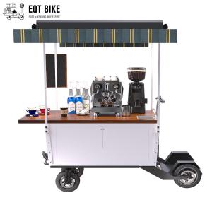 18KM/H Vending Scooter Box Structure Coffee Bike Cart