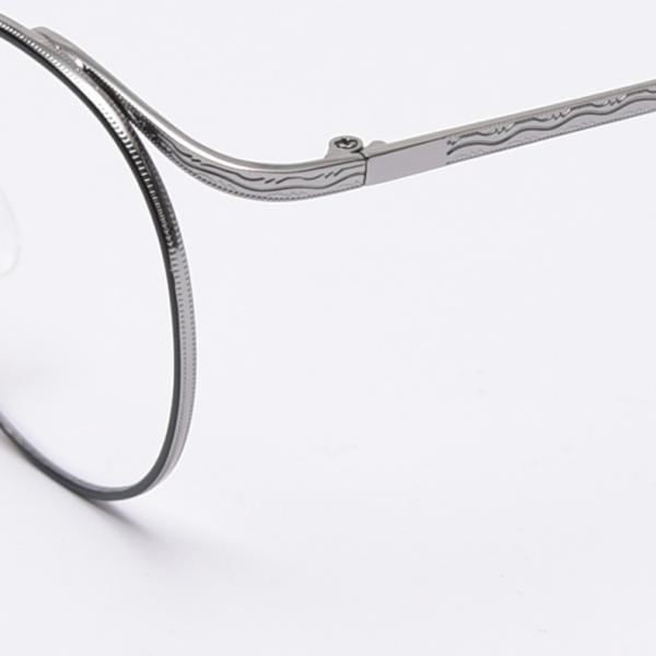 Vintage Anti Blue Light Metal Optical Round Frame Plain Lens Men Women Fashionable Computer Glasses
