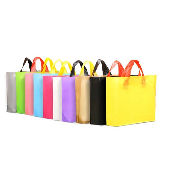 Soft Ring Handles 60 Micron LDPE Shopping Gift Bags