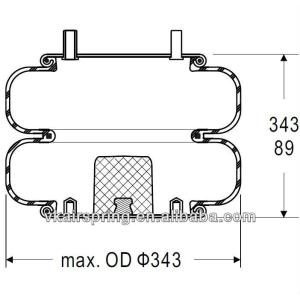 S3798 Industrial Rubber Air Spring/ 2B12-402 Air Suspension Spring Parts For OEM