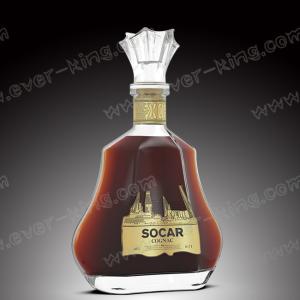 ISO9001 2015 Transparent Oval Cognac Glass Bottle