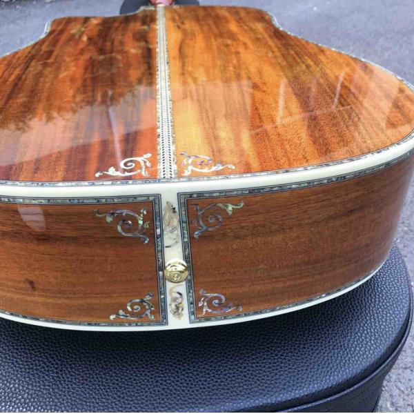 Factory Cutaway 41 Inch KOA Wood Acoustic Electric Guitar Ebony Fingerboard Abalone Inlays D Style KOA Guitar