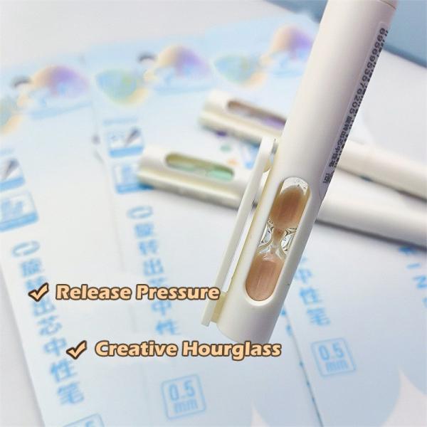 Creative Hourglass Rotating Neutral Pen ST 0.5mm Writing Student Neutral Pen