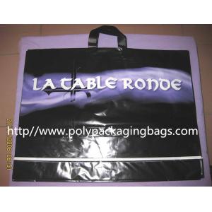 Black Soft Flexible Loop Handle Plastic Bags With Custom Printing