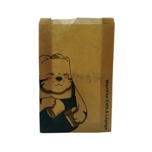 Foods Translucent Biodegradable Wax Paper Bags With Adhesive Strip Gusset