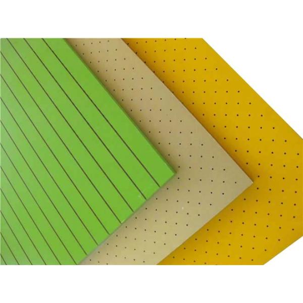 Interior Perforated Wood Panels Grooved Decorative Acoustic Diffuser Panels