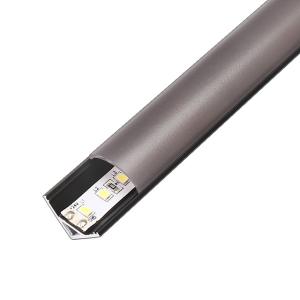 Black Corner LED Strip Channel , LED Strip Corner Profile OEM ODM