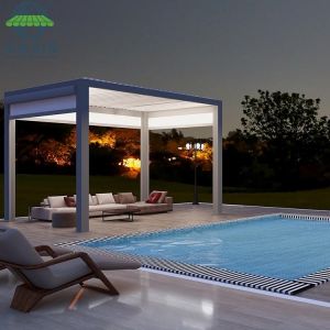 Eco-Friendly Easily Assembled Rodent Proof Aluminum Louvered Bioclimatic Pergola