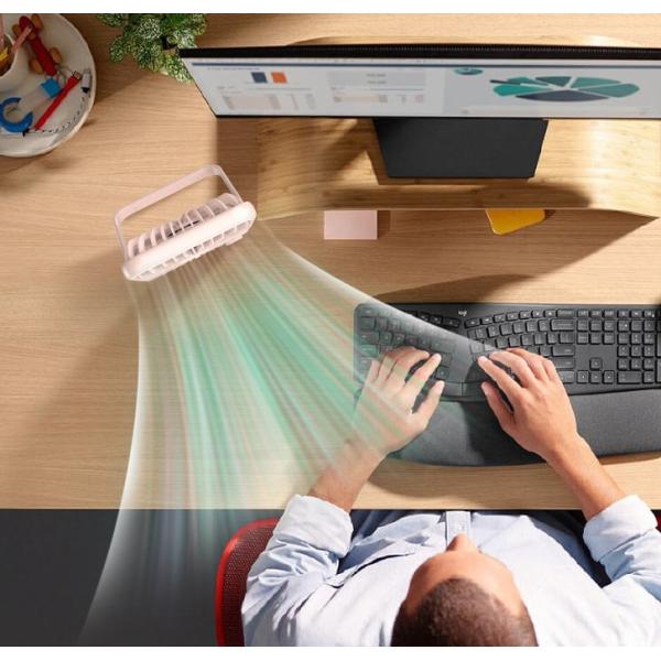 Portable Mini Cooling Fan for Office Home Rechargeable Small Foldable Personal Table