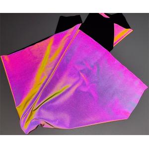 Quality Colorful Reflective Fabric on Black Base Perfect for Safety Wear for sale