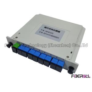 EPON GPON BPON LGX type 1x8 Optical PLC Splitter Low Polarization Dependent Loss