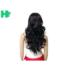 High Temperature Fiber Long Synthetic Wigs Side Fringe Light Brown