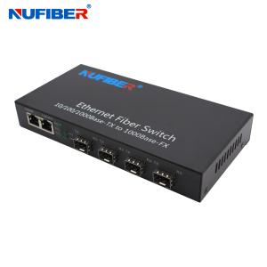 4 1000M To 2 SFP Port Gigabit Ethernet Switch With Iron Case