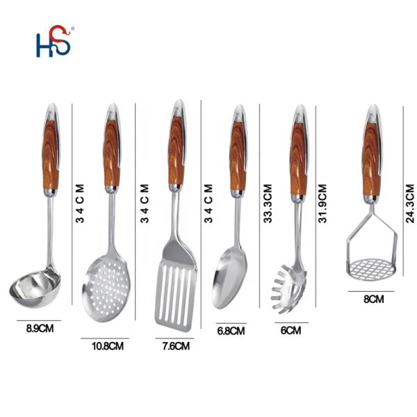 Stainless Steel Kitchen Utensil Set for Cooking Tools and Accessories ISO9001 Attested