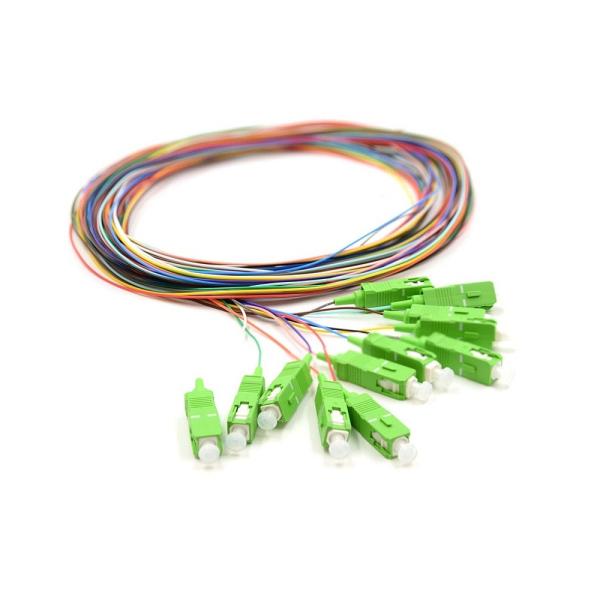 Buy 12 Core SC UPC APC SM G652D G657A 0.9mm Fiber Optic Pigtails at wholesale prices