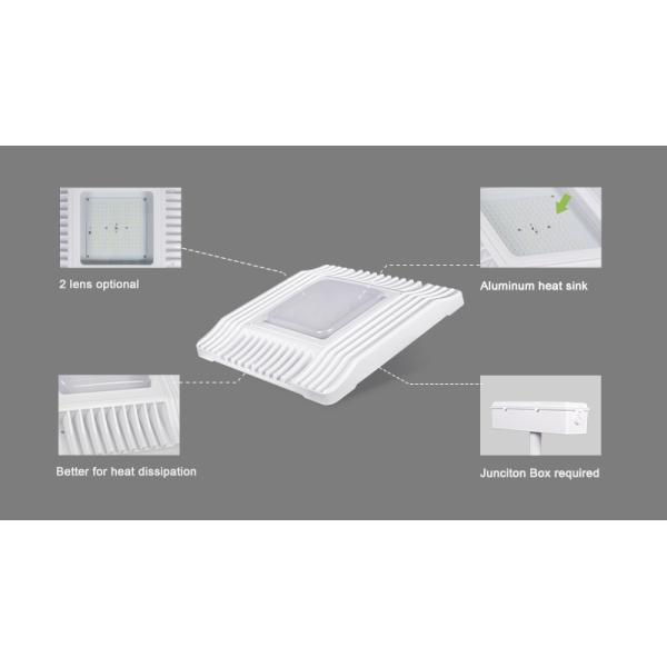100W Surface Mount Canopy Lights Metal Housing For Buildings Environment Friendly