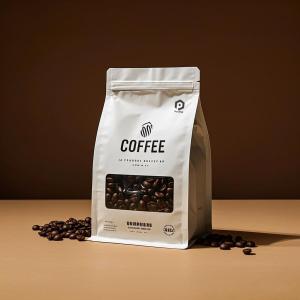 Custom Resealable Ziplock 1kg 500g 250g Matt Flat Bottom Bags Coffee Pouch
