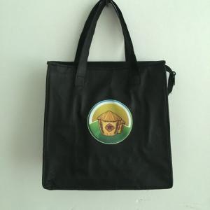 China TPCB023 Waterproof Cooler Bag Black Hot Transfer Printed Non Woven on sale