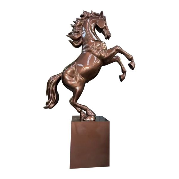 Buy Carved Bronze Horse Sculpture Perfect For Garden Park Hotel House And Villa Decoration Elegant Artistic Metal Statue at wholesale prices