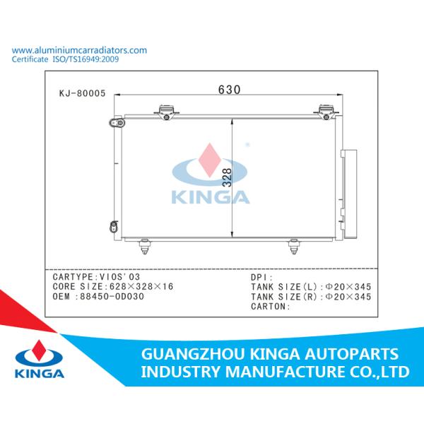 Cooling effecient A/C condenser VIOS 03 aftermarket auto parts