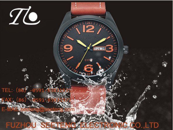 vintga style watch men wrist watch business and sport watch with pu band