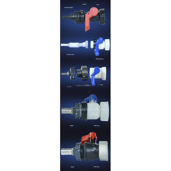 DN40 Acid Alkali Oil Resistant PVC Ball Valve for IBC Hydraulic Directional Control