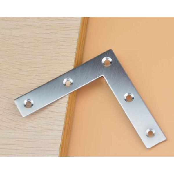 White Finish Stainless Steel Flat Corner Bracket for Repair Joist Plate Connector