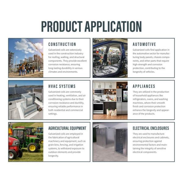 Processing Service for DX51D Galvanized Coils RAL Color Silver and Hot Dipped Gi Coil