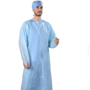 Disposable Plastic Gowns with Full Back Style, Free Sample Available