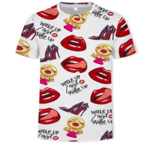 O Neck Adults Full Sublimation Printing T Shirts Anti Pilling Eco Friendly