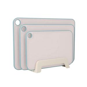 Quality Customizable Multifunction Kitchen Plastic Index Anti-slip PP Chopping Block Cutting Board Set With Stand for sale