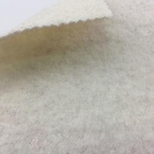 Customization White Polyester Tweed Wool Fabric 57 inch Double Sided