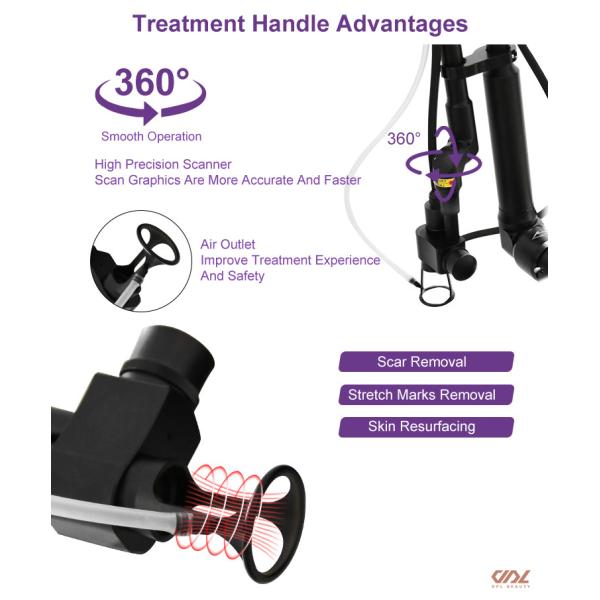 ZGV13-02 Fractional CO2 RF Tube laser machine Private Laser black color salon beauty machine