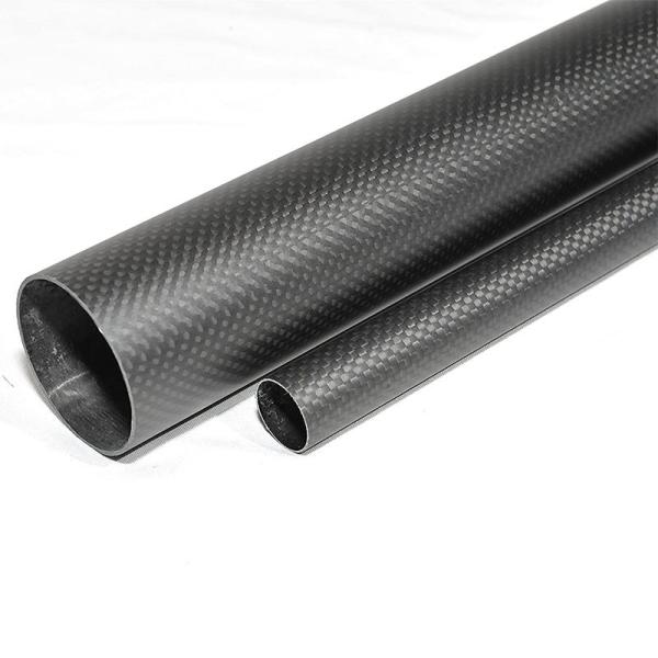 Buy Roll Wrapped Lightweight 3K Carbon Fiber Pipe 2x2 Twill Surface at wholesale prices