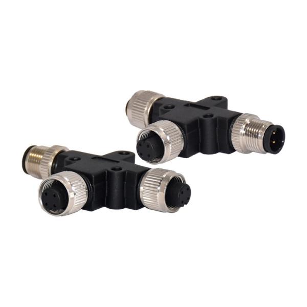 Buy M12 Waterproof Connector Circular M12 A Coding female T Type 4pins IP68 Connector at wholesale prices