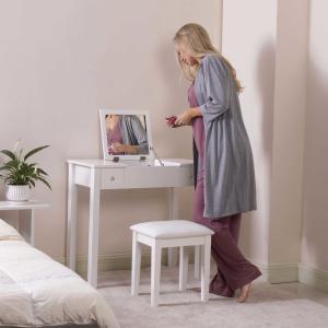 China Shipping from U.S. warehouse-NC Painting E1 MDF Board Venetian Mirror Makeup Dressing Tables on sale