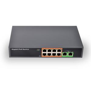 Quality full metal case 4 ports 100Mbps IEEE 802.3af/a standard 65W power backplane bandwidth 1.2 Gbps uplink port POE switch for sale