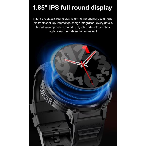 Outdoor BT Music Smart Watch IP68 Sleep Monitor SmartWatch K66 730mah Battery