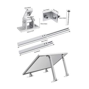 Adjustable Angle Bracket for Solar Panel Mounting on Tile Roof and Wind Load of