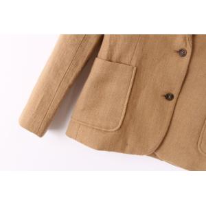 57% Cotton 43% Liene Ladies Casual Khaki Blazer